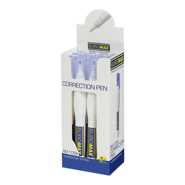 Корректор-ручка Buromax Jobmax 5мл с металлическим наконечником (BM.1058) - Фото 1 Корректор-ручка Buromax Jobmax 5мл с металлическим наконечником (BM.1058) - изображение 1