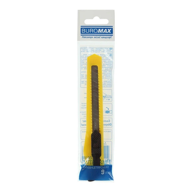 Ніж канцелярський Buromax Jobmax 9мм пластиковий корпус фіксатор леза (BM.4631) - зображення 8