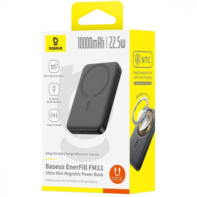 Портативная Батарея Baseus EnerFill Ultra-Mini 22.5W 10000mAh pink (E0026601) - изображение 3