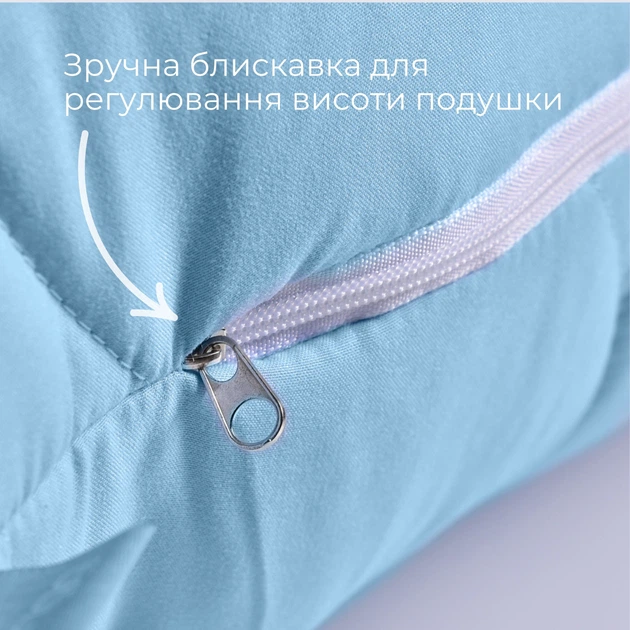 Набор постельный IDEIA NordicBlue Одеяло всесезонное Полуторное 140х210 см Искусственный пух + Подушка 50х70 см (4823133300245) - изображение 5