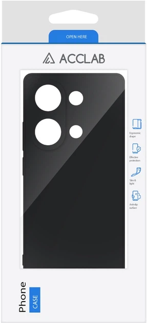 Чехол для смартфона Xiaomi Redmi Note 13 Pro 4G Acclab SoftShell Black (1283126592171) - Фото 2 Чехол для смартфона Xiaomi Redmi Note 13 Pro 4G Acclab SoftShell Black (1283126592171) - изображение 2