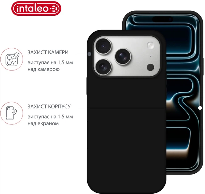 Чехол для смартфона Intaleo Silicone Case для Apple iPhone 17 Pro Black (1283126630507) - Фото 3 Чехол для смартфона Intaleo Silicone Case для Apple iPhone 17 Pro Black (1283126630507) - изображение 3