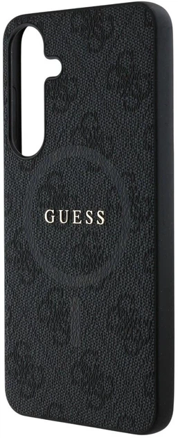 Панель Guess Leather 4G Colored Ring Classic Logo MagSafe для Samsung Galaxy S25 Plus Black (3666339449490) - зображення 5