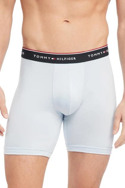 Труси боксери, 3 штуки Tommy Hilfiger 52(XL) Синій-Сірий-Білий (128495) - зображення 3