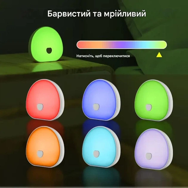 Генератор із імітацією білого шуму нічник з таймером звуковий пристрій для спокійного сну немовлят дітей дорослих 10 мелодій білий - зображення 3