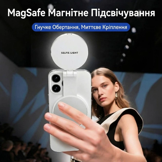 Світлодіодна лампа для смартфона Magsafe PG Company P111 біла - зображення 13