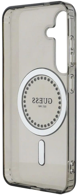 Панель Guess Rhinestones Printed Classic Logo MagSafe для Samsung Galaxy S25 Black (3666339449520) - зображення 6