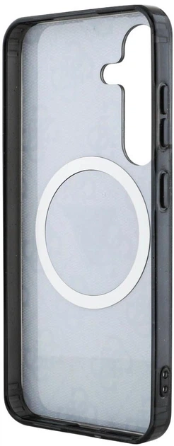 Панель Guess 4G Glitter Triangle Buttons MagSafe для Samsung Galaxy S25 Black (3666339449568) - зображення 6