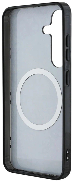 Панель Guess 4G Background Gold Electroplated Peony Pattern MagSafe для Samsung Galaxy S25 Black (3666339449698) - зображення 6