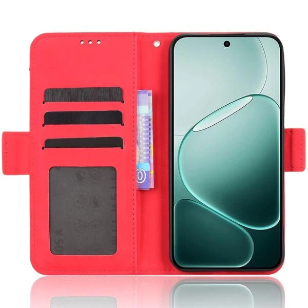 Чехол Deexe Wallet Stand для OPPO A6 Pro - Red - Фото 2 Чехол Deexe Wallet Stand для OPPO A6 Pro - Red - изображение 2