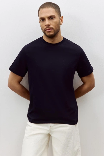 Футболка H&M Regular Fit темно синій 0685816270 XXXL - изображение 2
