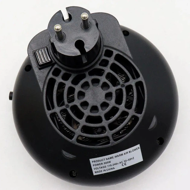 Портативный мини обогреватель тепловентилятор в розетку Warm Air Blower 900W черный - изображение 5