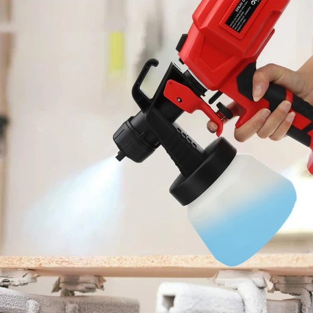 Акумуляторний фарборозпилювач Cordless Paint Spray Gun 0.8L 400W Red - зображення 3