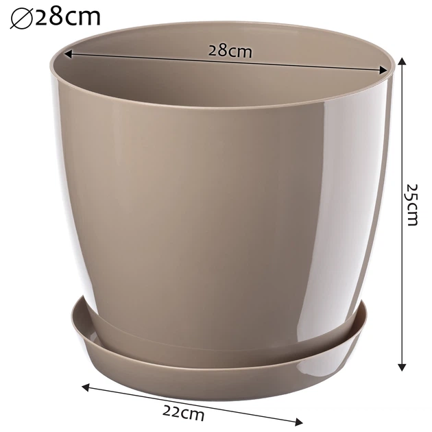 Квітковий горщик з підставкою Kadax Agen K10585 3 шт - зображення 3