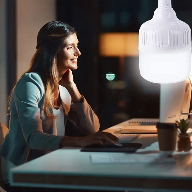 Кемпінговий переносний ліхтар LED-лампа 100 W на гачку - изображение 5