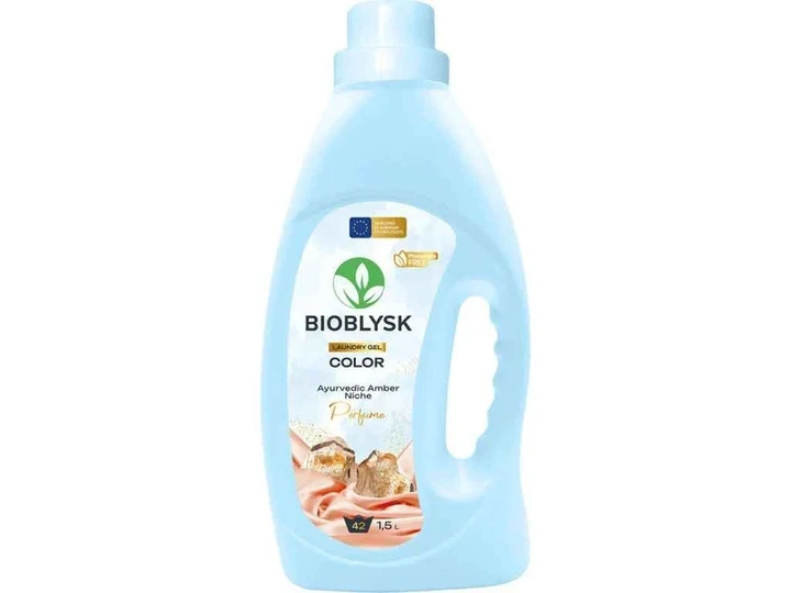 Гель для стирки парфюмированный BioBlysk Color & Ayurvedic Amber Niche Perfume 1.5 л - Фото 1 Гель для стирки парфюмированный BioBlysk Color & Ayurvedic Amber Niche Perfume 1.5 л - изображение 1