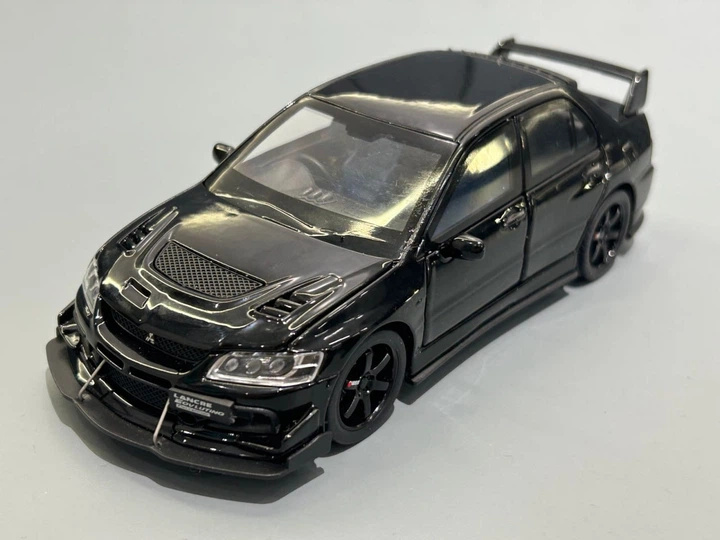 Машинка металева Авто Експерт Mitsubishi Lancer Evo 1:32 відчиняються двері капот багажник світло/звук Чорна (82501) - зображення 5