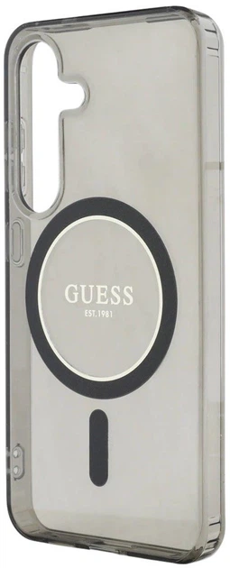 Панель Guess Glitter Circle Classic Logo MagSafe для Samsung Galaxy S25 Black (3666339449759) - зображення 5
