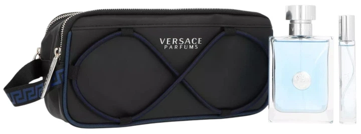 Набір для чоловіків Versace Pour Homme Туалетна вода 100 мл + Мініатюра Туалетна вода 10 мл + Косметичка (8011003885107) - зображення 2