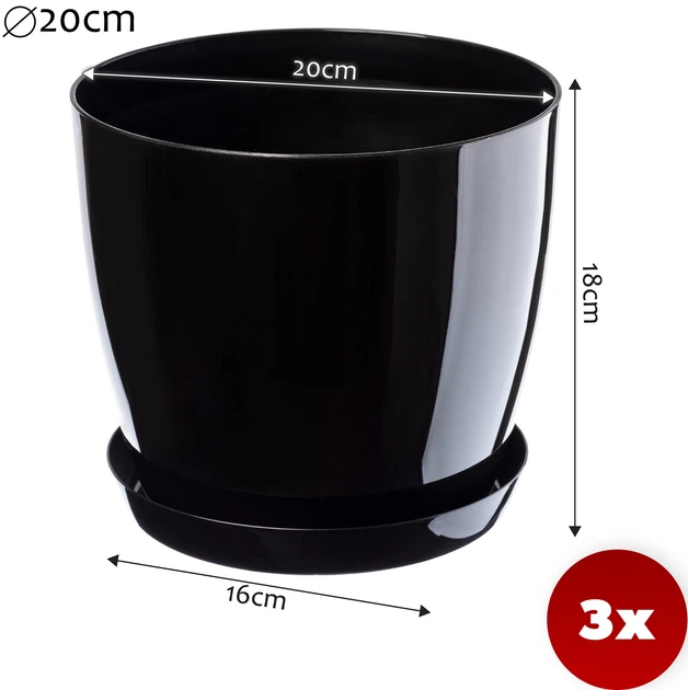 Квітковий горщик з підставкою Kadax Agen K8129 3 шт - зображення 2