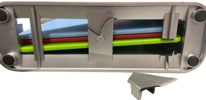 Deski do krojenia Excellent Houseware prostokątne ze stojakiem srebrnym, 3 szt. (8718158429964) (955555910271327) - Outlet - obraz 2
