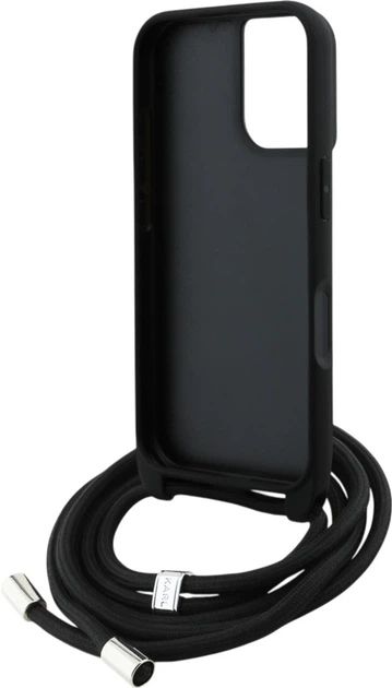 Панель Karl Lagerfeld Crossbody Grained Pattern & Logo для Apple iPhone 16 Black (KLHCP16SPGGRMPCK) - зображення 6