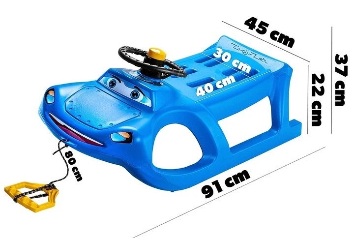 Пластикові санки Kadax з кермом K6415 (5903699455593) - зображення 2
