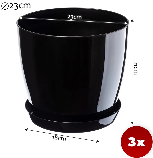 Квітковий горщик з підставкою Kadax Agen K8130 3 шт - зображення 2