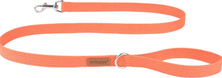 Smycz Amiplay Cotton M 140 cm Pomarańczowa (5907563231931) - obraz 1