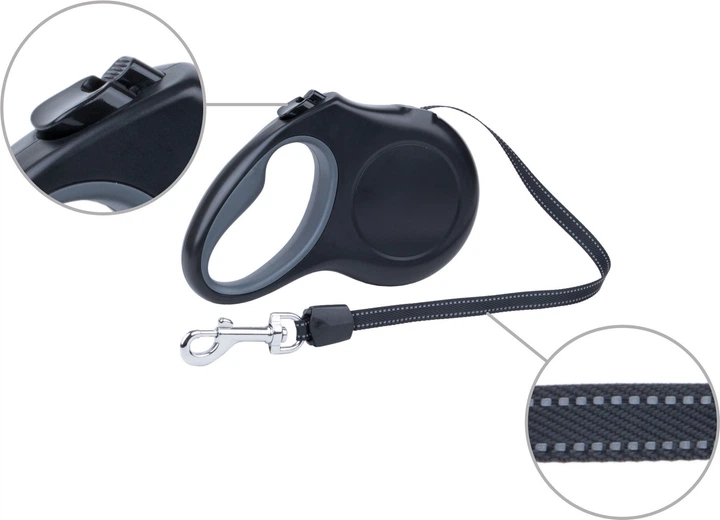 Smycz automatyczna Amiplay Infini z obudową New York L 5 m Czarna (5907563271883) - obraz 5