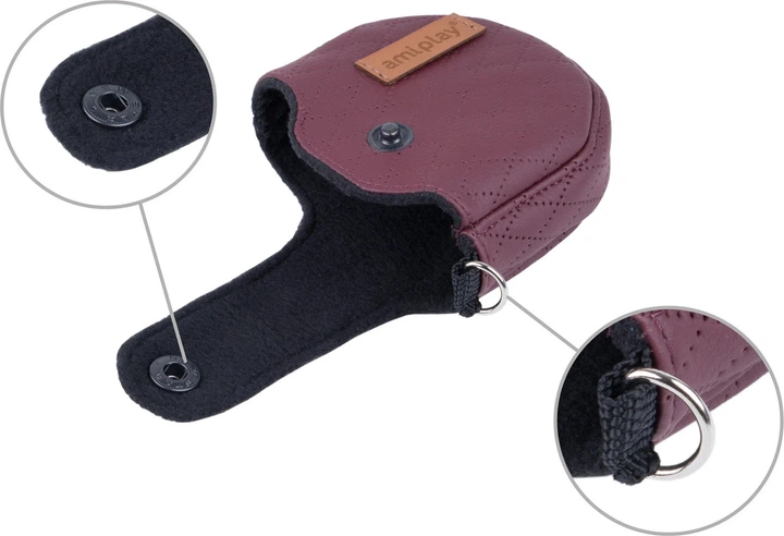 Smycz automatyczna Amiplay Infini z obudową New York XL 5 m Bordowa (5907563271944) - obraz 4