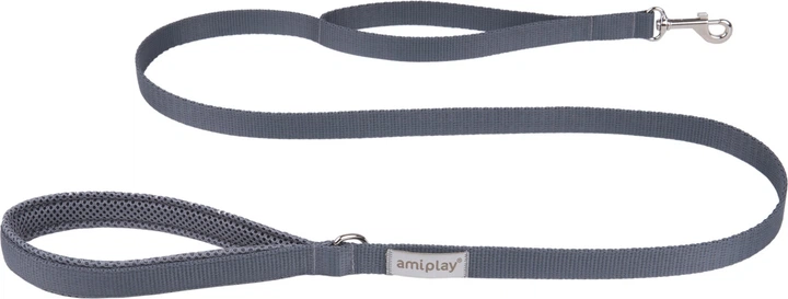 Повідець Amiplay Samba XL 150 см Сірий (5907563277717) - зображення 1