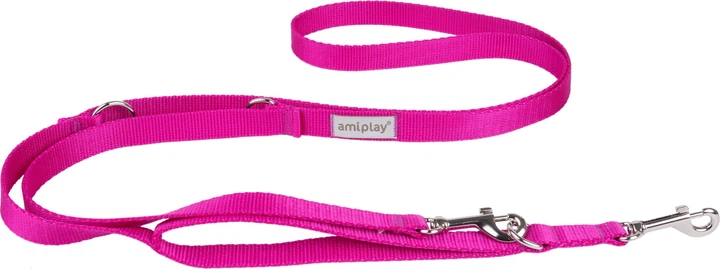Регульований повідець Amiplay Samba 7 в 1 L 100 - 200 см Рожевий (5907563278165) - зображення 1