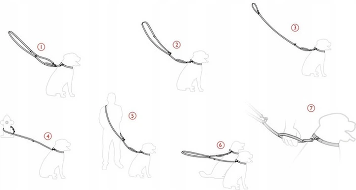 Smycz regulowana Amiplay BeHappy 7 w 1 S 100 - 200 cm Flamingo (5907563281974) - obraz 2