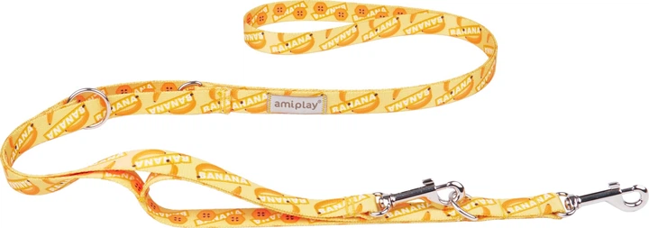 Регульований повідець Amiplay BeHappy 7 в 1 M 100 - 200 см Banana (5907563282025) - зображення 1
