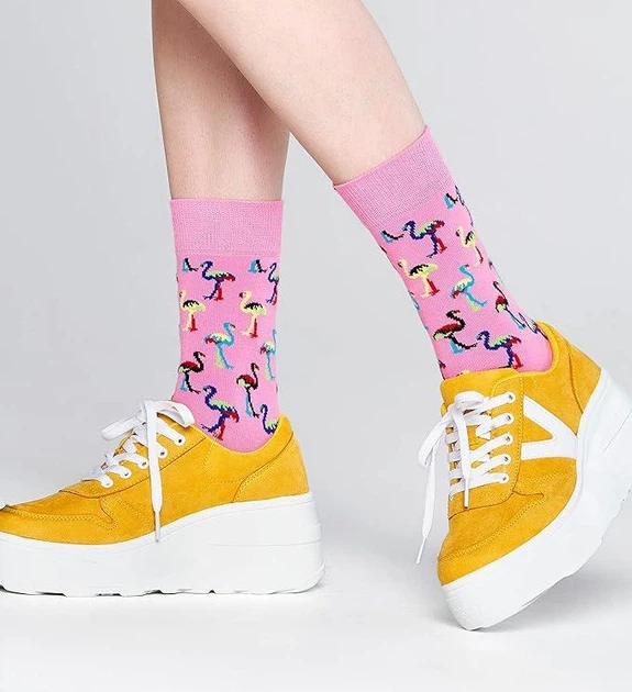 Шкарпеток чоловічі Happy Socks 194871 котон 41/46 1 пара Рожевий (2200005145319) - зображення 2