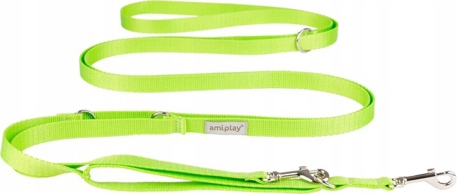 Регульований повідець Amiplay Samba 8 в 1 M 200 - 400 см Зелений (5907563301429) - зображення 1