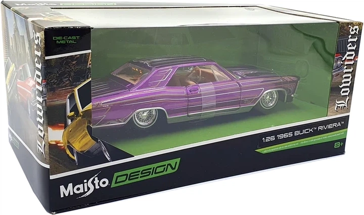 Metalowy model samochodu Maisto 1:26 1965 Buick Riviera Lowrider Purple 32551 (90159325512) - obraz 1