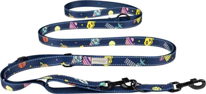 Регульований повідець Amiplay BeSpace 8 в 1 S 200 - 400 см Comics (5907563307223) - зображення 1