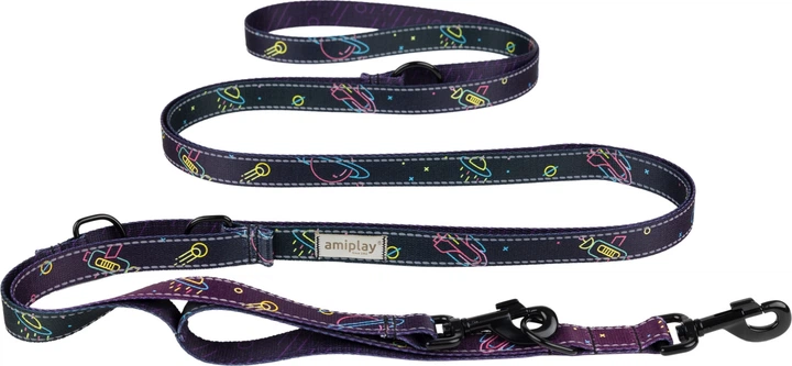 Smycz regulowana Amiplay BeSpace 8 w 1 S 200 - 400 cm Neon (5907563307230) - obraz 1