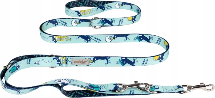 Регульований повідець Amiplay Amik 8 в 1 S 200 - 400 см OfficeDog (5907563309241) - зображення 1