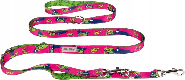 Регульований повідець Amiplay Amik 8 в 1 XL 200 - 400 см PizzaDog (5907563309371) - зображення 1