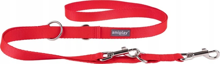 Регульований повідець Amiplay Popular 6 в 1 XL 100 - 200 см Червоний (5907563314429) - зображення 1