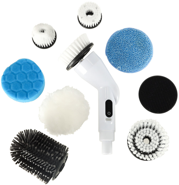 Багатофункціональна електрична щітка KIK для чищення з 9 насадками (5903039762695) - зображення 3