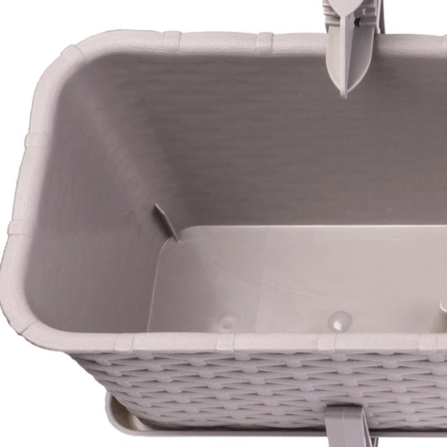 Балконний горщик з ручками Kadax Castro K8206 4 шт. Карамель - зображення 3