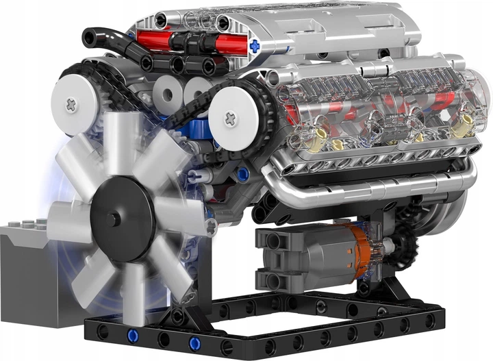 Конструктор Mould King 10088 модель двигуна V8 восьмициліндровий бензиновий двигун - Фото 2 Конструктор Mould King 10088 модель двигуна V8 восьмициліндровий бензиновий двигун - изображение 2