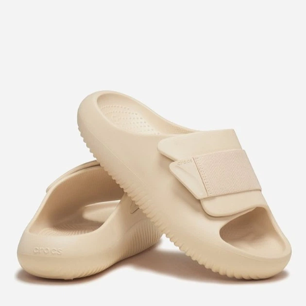 Жіночі шльопанці Crocs Mellow Luxe Recovery Slide 209413-2DS 36-37 (M4/W6) 22 см Бежеві (196265597284) - зображення 4
