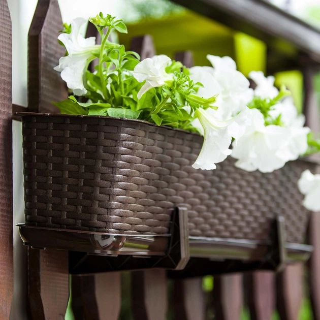 Балконний горщик з ручками Kadax Castro K8210 4 шт. Коричневий - зображення 8