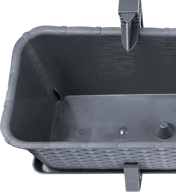 Балконний горщик з ручками Kadax Castro K8212 4 шт. Графітовий - зображення 4