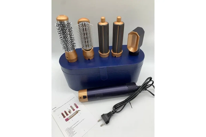 Стайлер 5в1 для волосся HAIR BRUSH Styler з керамічним покриттям та іонізацією темно-синій - зображення 3